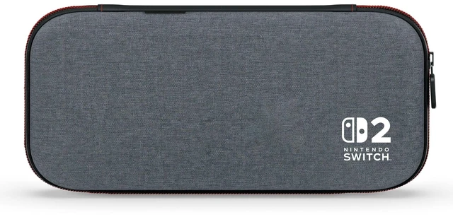 Alt view image 11 of 14 - Slim Case for Nintendo Switch 2 - Dark Heather Grey, Officially Licensed, Protective Case, Holds 10 Game Cards, Padded Screen Protector, Built-in Play Stand