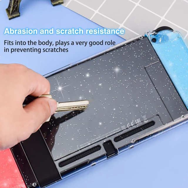Alt view image 11 of 14 - Dockable Crystal Case for Nintendo Switch, Glitter Bling Cover with Shock-Absorption and Anti-Scratch Design Protective Case - Crystal Glitter