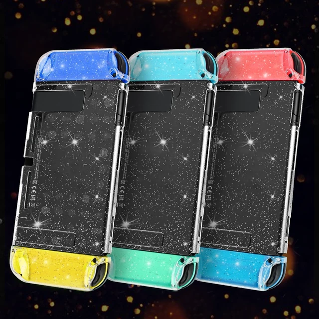 Alt view image 12 of 14 - Dockable Crystal Case for Nintendo Switch, Glitter Bling Cover with Shock-Absorption and Anti-Scratch Design Protective Case - Crystal Glitter