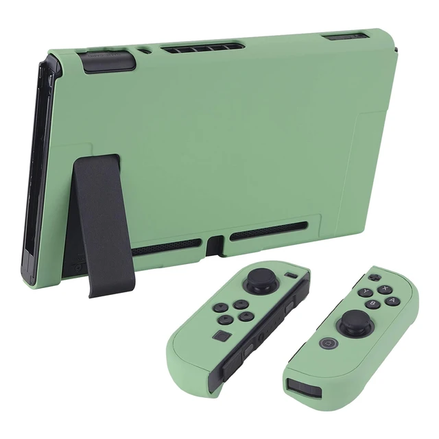 Alt view image 12 of 14 - PlayVital Back Cover for Nintendo Switch Console,Joycon Handheld Controller Separable Protector Hard Shell,Dockable Protective Case for Nintendo Switch - Matcha Green (NOT for Switch 2)