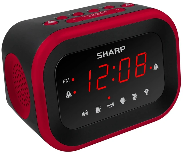 Alt view image 8 of 14 - Super Loud Alarm Clock for Heavy Sleepers, 115dB Extreme Wake-Up Alarm, Dual Alarms, 6 Wake Sounds, Large Red LED Display, Dimmer Control & Battery Backup, Bedroom Clock