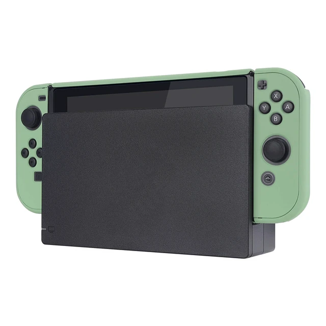 Alt view image 14 of 14 - PlayVital Back Cover for Nintendo Switch Console,Joycon Handheld Controller Separable Protector Hard Shell,Dockable Protective Case for Nintendo Switch - Matcha Green (NOT for Switch 2)