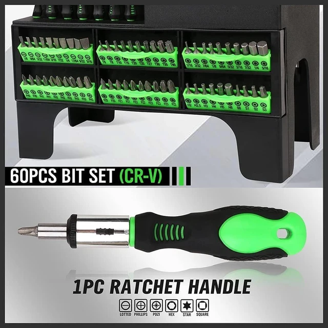 Alt view image 12 of 14 - 118-Piece Magnetic Screwdriver Set with Plastic Racking, Precision Screwdrivers, Magnetizer, Demagnetizer, Nut Drivers, Ratchet Handles, Allen Keys, Sockets & More - DIY Tools & Gift for Men