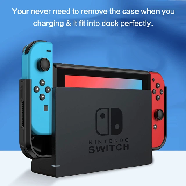 Alt view image 13 of 14 - Dockable Case for Nintendo Switch 2017,Protective Case Compatible for Nintendo Switch and Joy-Con Controller ,TPU Grip Cover with Shock-Absorption and Anti-Scratch Design(Black)