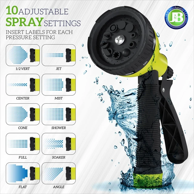 Alt view image 12 of 14 - 100ft Expandable Garden Hose Ultra-Strong 3750D, 4-Layer Latex Core, Brass 3/4" Connectors, 10-Pattern Nozzle & Storage Bag Lightweight, Kink-Reducing, Leak-Resistant