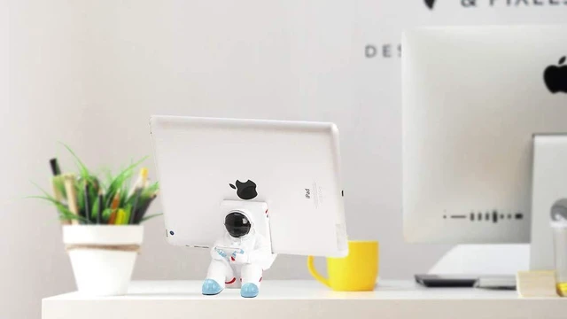 Alt view image 13 of 14 - Phone Holder for Desk, Creative Astronaut Cell Phone Stand Tablets Phone Holder Phone Supporter for iPhone, Ipad, Samsung Phone