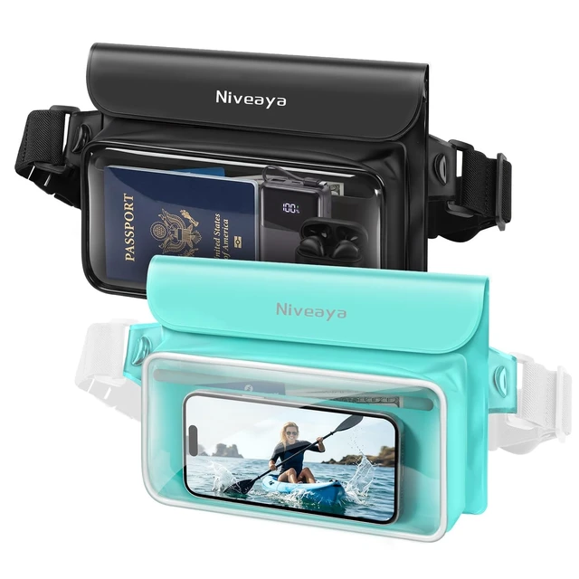 Alt view image 8 of 14 - IPX8 Waterproof Fanny Pack for Men Women, Large Capacity Touch Screen Dry Bag for Kayaking, Paddle Boarding, Waterpark & Swimming Essentials, Adjustable Waist Strap Pouch for Cell Phone