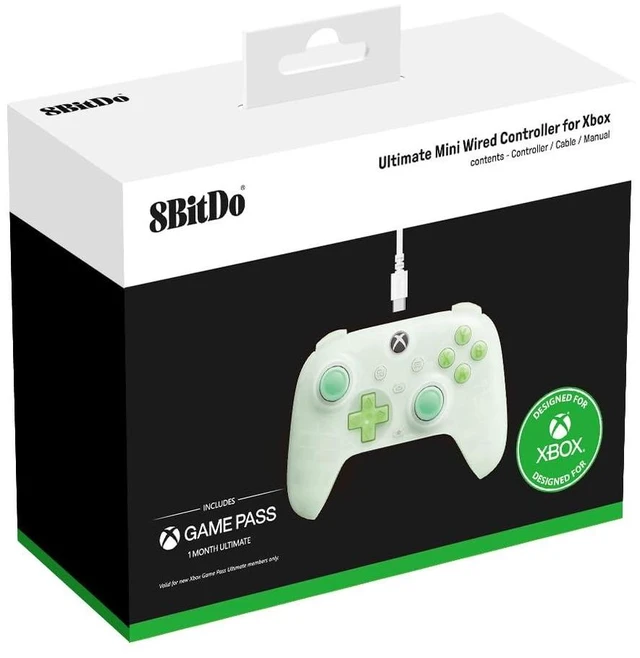 Alt view image 13 of 14 - Ultimate Mini Wired Controller for Xbox with RGB Lighting Fire Ring, Hall Effect Joysticks and Triggers, for Xbox Series X|S, Xbox One, Windows 10/11 - Officially Licensed (Translucent Green)