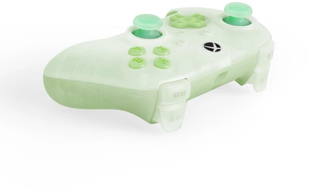 Alt view image 9 of 14 - Ultimate Mini Wired Controller for Xbox with RGB Lighting Fire Ring, Hall Effect Joysticks and Triggers, for Xbox Series X|S, Xbox One, Windows 10/11 - Officially Licensed (Translucent Green)