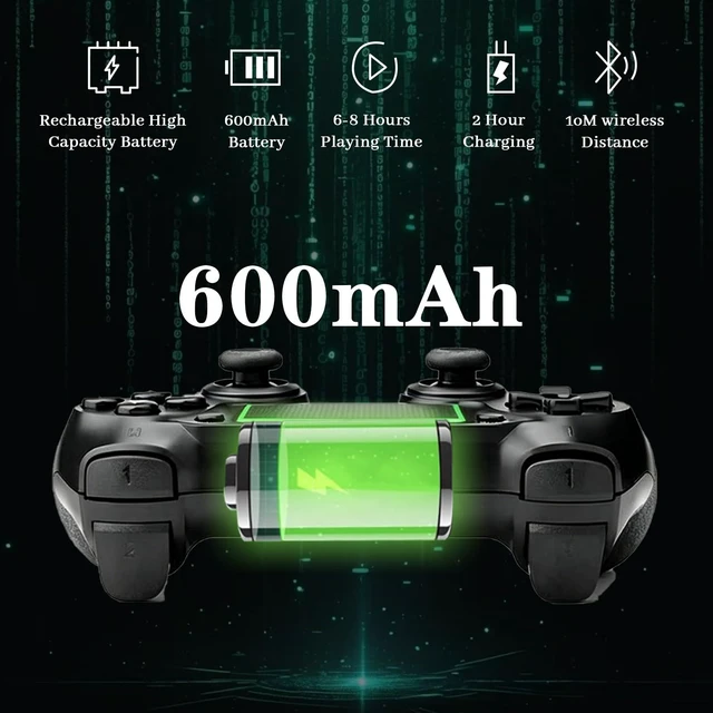 Alt view image 12 of 14 - Wireless Controller for Ps4 Controller Compatible with PS4/Slim/Pro/Windows PC,with Touchpad/Vibration/Built-in Speaker&3.5mm Headphone Jack/Six-axis Motion Control/USB-C Charging Cable,Black Green