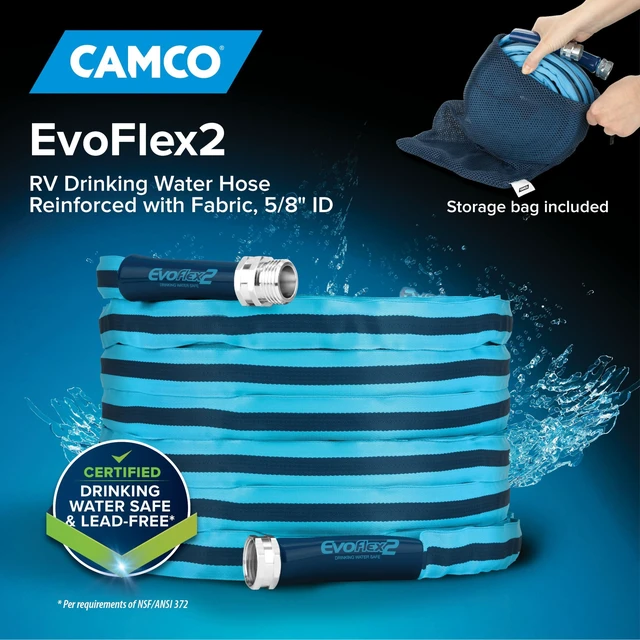 Alt view image 8 of 12 - 50-ft Drinking Water Hose - RV Drinking Water Hose Reinforced with Fabric & Ultra Lightweight - Contains No Lead, No BPA & No Phthalate - Abrasion Resistant