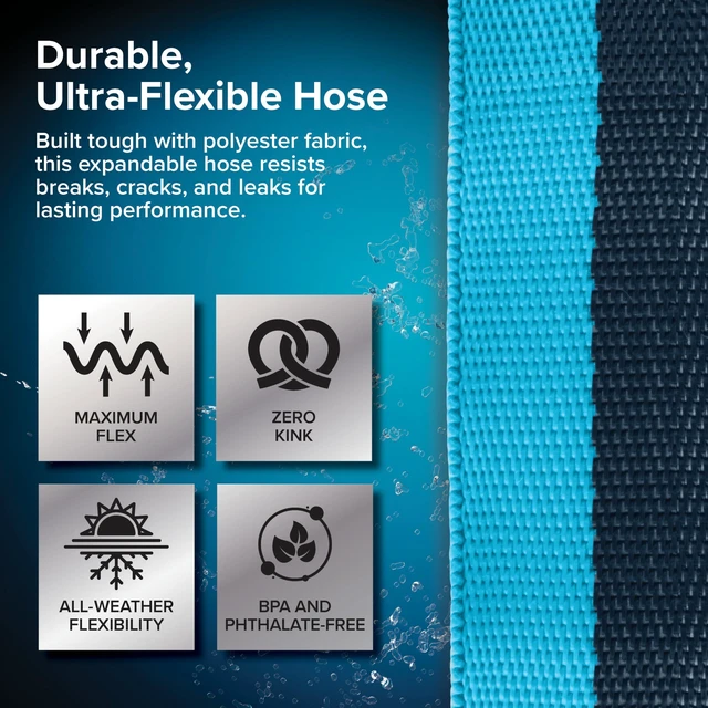 Alt view image 11 of 12 - 50-ft Drinking Water Hose - RV Drinking Water Hose Reinforced with Fabric & Ultra Lightweight - Contains No Lead, No BPA & No Phthalate - Abrasion Resistant