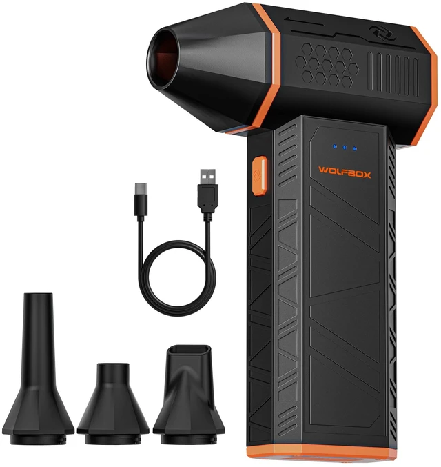 Alt view image 8 of 14 - MegaFlow 50 Compressed Air Duster-110000RPM Super Power Electric Air Duster, 3-Gear Adjustable Mini Blower with Fast Charging, Dust Blower for Computer, Keyboard, House, Outdoor and Car