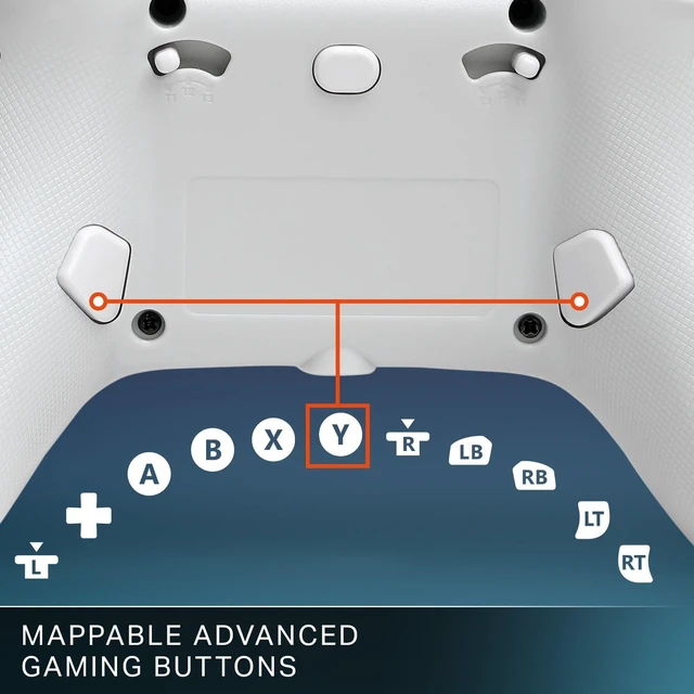 Alt view image 11 of 14 - Advantage Wired Controller for Xbox Series X|S - Arctic Ice, gamepad, hall effect thumbsticks, gaming controller, USB-C, Works with Xbox One, Officially Licensed