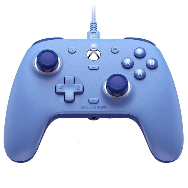 Alt view image 7 of 12 - Blue Wired Xbox Controller for PC, Xbox Series X/S, Xbox One, Officially Licensed Hall Effect Xbox Controller with 3.5mm Earphone Port, 2 Mappable Back Buttons,Anti Stick-Drift