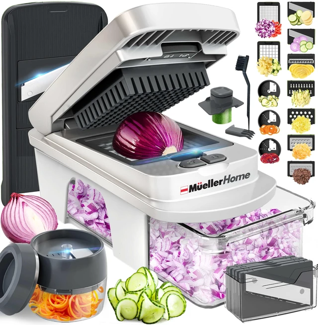 Alt view image 8 of 14 - Pro-Series All-in-One, 12 Blade Mandoline Slicer for Kitchen
