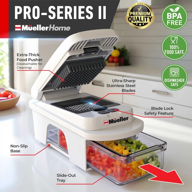 Alt view image 9 of 14 - Pro-Series All-in-One, 12 Blade Mandoline Slicer for Kitchen