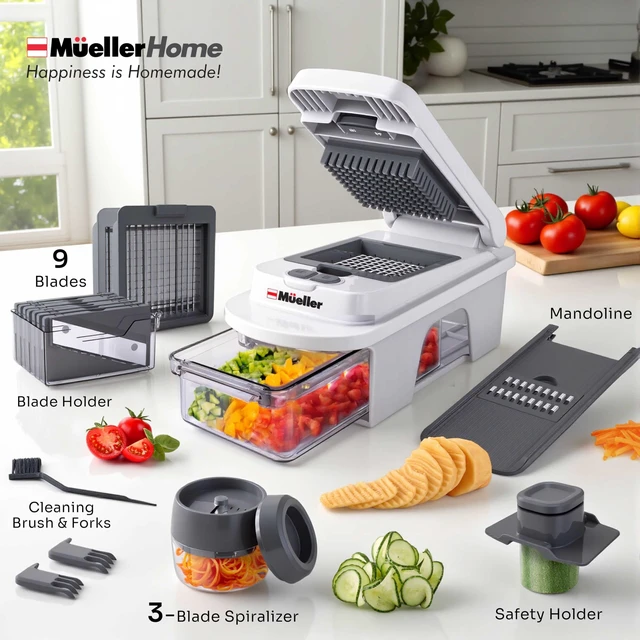 Alt view image 13 of 14 - Pro-Series All-in-One, 12 Blade Mandoline Slicer for Kitchen