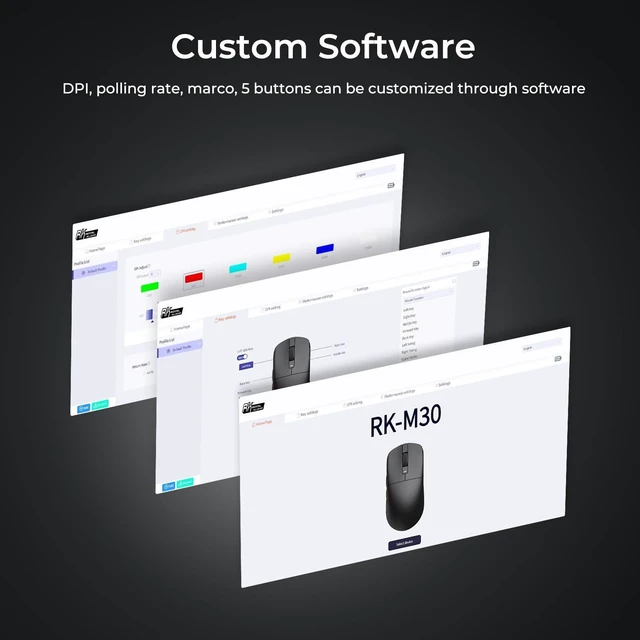 Alt view image 14 of 14 - Wireless Gaming Mouse, 24000 DPI, 43g Ultra-Lightweight, PAW3311 Sensor, 2.4G/Bluetooth/USB-C Rechargeable Wireless Mouse with 5 Programmable Buttons for PC/Mac, Black Grey