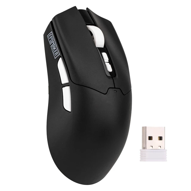 Alt view image 8 of 14 - Lite Wireless Gaming Mouse, 800 to 12,000 DPI Adjustable, PAW3311 Sensor, 500mAh, 59g, 2.4G/BT/USB-C Rechargeable Wireless Mouse with 5 Programmable Buttons for PC/Mac/Linux (Black)