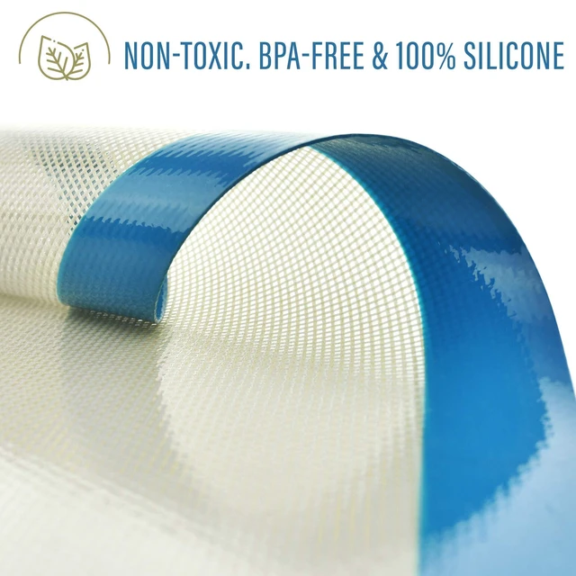 Alt view image 14 of 14 - Silicone Baking Mat Set of 5-2 Half Sheets (Macaron & Cookie Circle On Mat) + 1 Quarter + 1 Round & 1 Square Size Silicone Baking Sheet - Nonstick & Easy to Clean - 100% Silicone Mats for Baking