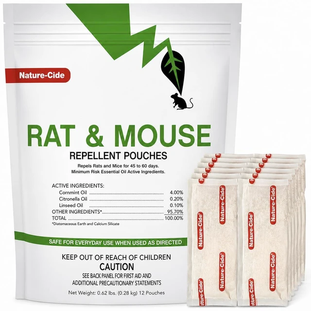 Alt view image 8 of 14 - Rat & Mouse Repellent Pouches, Peppermint Oil Rodent Repellent for Home, Garage, Car, RV & Shed, Mint Scent Mouse Deterrent, 12 Pouches
