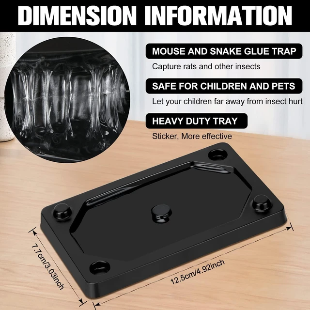 Alt view image 8 of 12 - Pieces Mouse and Insect Glue Traps Heavier Sticky Traps with Non-Toxic Glue for Mice and Insects, Pet and Children Safe (3 x 5 Inch)