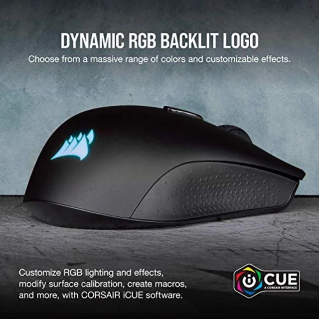 Alt view image 14 of 14 - RGB Wired Lightweight FPS/MOBA Gaming Mouse 12,000 DPI 6 Programmable Buttons iCUE Compatible PC, Mac, PS5, PS4, Xbox Black