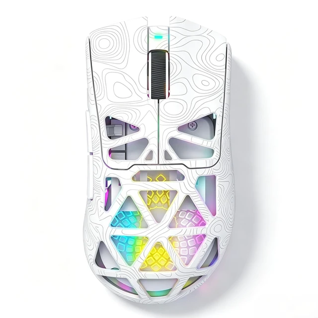 Alt view image 8 of 14 - Wireless Gaming Mouse for Gaming Setup & Multi-Device Use, Tri-Mode Bluetooth 5.1/2.4GHz/USB-C, 22000 DPI Lightweight Programmable Mouse for PC, Laptop & Mac