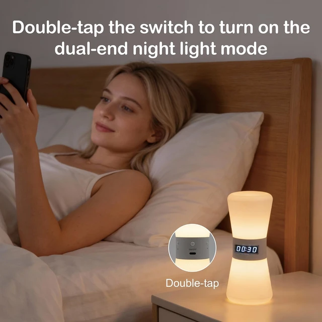 Alt view image 13 of 14 - Rechargeable Digital Hourglass, LED Visual Timers, 1-99 Mins | Adjustable Countdown Timer with Warm White Flowing Light, Portable Electronic Hourglass for Teens, Adults, School, Home