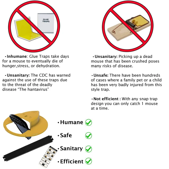 Alt view image 12 of 14 - Flip N Slide Bucket Lid Mouse Trap |2 Pack| |Multi Catch| |Made in USA | US Pat D1,039,648s