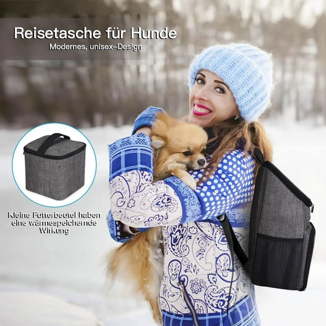 Alt view image 14 of 14 - Airline Approved Pet Supplies Backpack, Dog Travel Backpack Accessories Set with 2 Silicone Collapsible Bowls and 2 Food Baskets, Gray