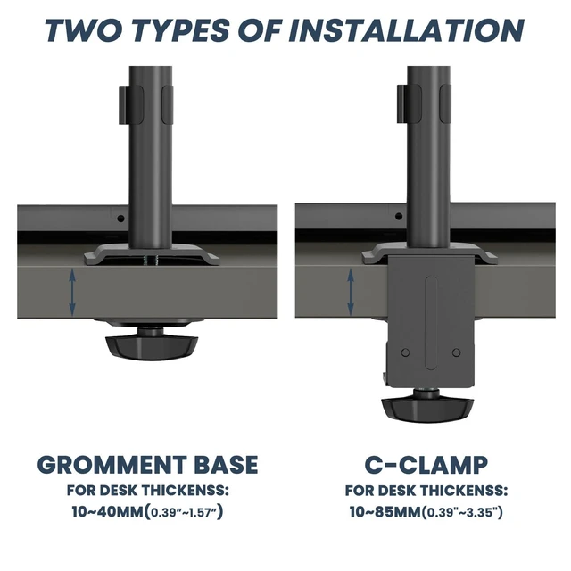 Alt view image 13 of 14 - Dual Monitor Stand and Laptop Mount, Fits 32" Monitor & 15" Laptops