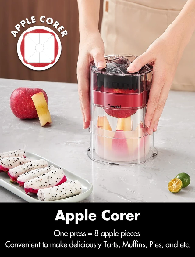 Alt view image 10 of 14 - French Fry Cutter, Potato Cutter, Apple Slicer and Corer, 3 Blades