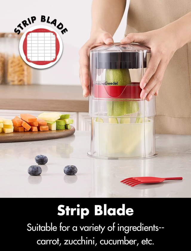 Alt view image 11 of 14 - French Fry Cutter, Potato Cutter, Apple Slicer and Corer, 3 Blades