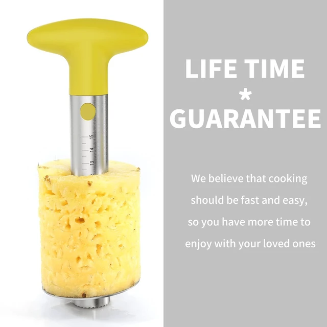 Alt view image 14 of 14 - Pineapple Corer Cutter, Stainless Steel Fruit Peeler Slicer - Upgraded, Reinforced Thicker Blade, Core Remover with Measure Mark, Kitchen Tool for Diced Pineapple Rings