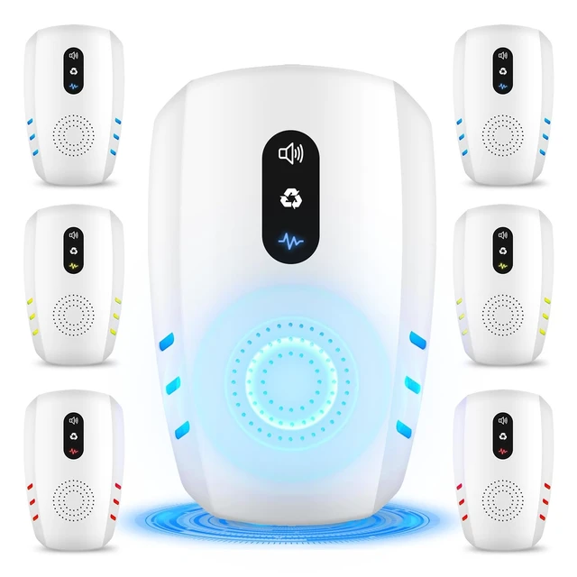 Alt view image 8 of 14 - 2026 Upgraded Ultrasonic Indoor Pest Repeller, 3-Mode Pest Control, 6 Pack