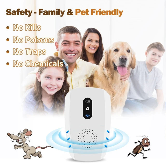 Alt view image 11 of 14 - 2026 Upgraded Ultrasonic Indoor Pest Repeller, 3-Mode Pest Control, 6 Pack