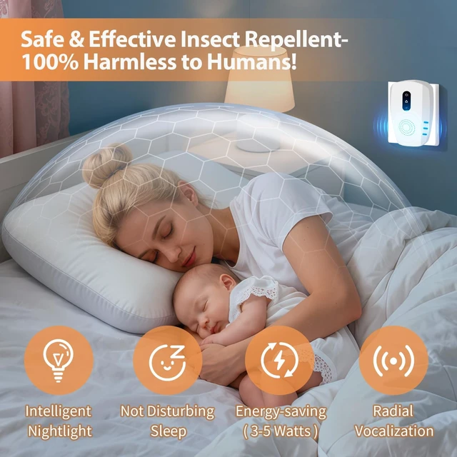 Alt view image 13 of 14 - 2026 Upgraded Ultrasonic Indoor Pest Repeller, 3-Mode Pest Control, 6 Pack