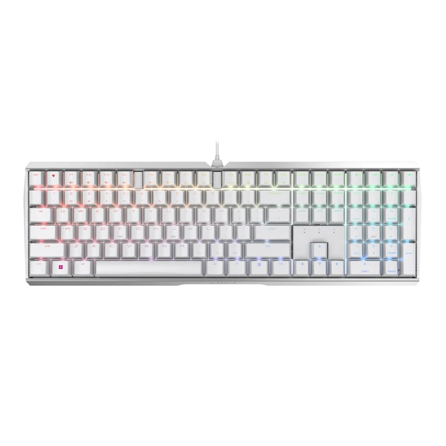 Alt view image 7 of 12 - Wired Mechanical Gaming Keyboard, Robust Aluminum Housing, RGB-Lighting, Full Key Rollover, Anti Ghosting, MX RED Switches, White