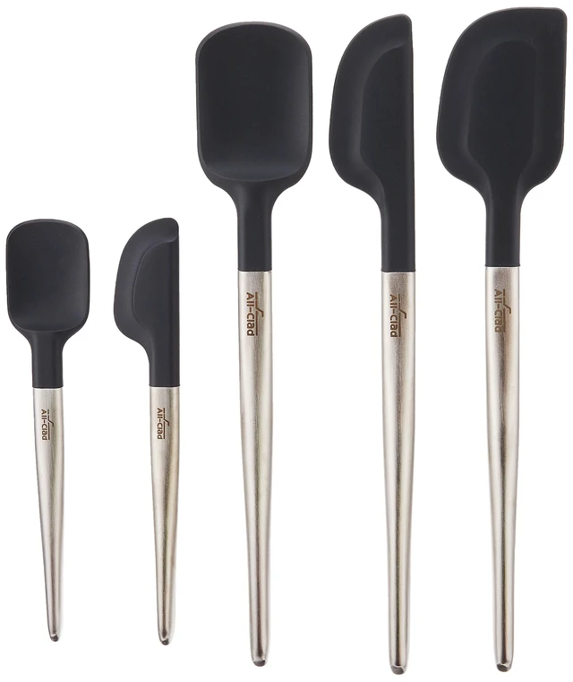 Alt view image 8 of 14 - Specialty Silicone Kitchen Gadgets 5 Piece Set, Spatulas Kitchen Tools, Kitchen Hacks Black