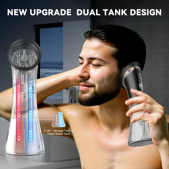 Alt view image 9 of 14 - Upgraded Electric Ear Wax Removal Kit,Wastewater Recovery System | Waterproof Electric Ear Wax Removal,10 Nozzles,LED Display,Three-level adjustment,Home Use,Black