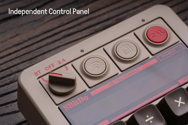 Alt view image 12 of 14 - Key Retro Mechanical Numpad, Supports PC & Standard Calculator Mode, Hot-swappable, PC Calculator Shortcut Button, Bluetooth/2.4G/Wired for Windows and Android - C64 Edition