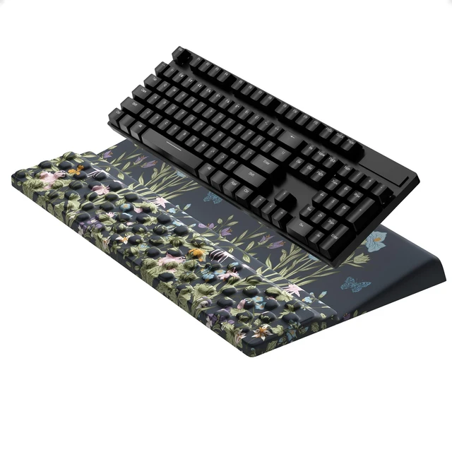 Alt view image 7 of 12 - Keyboard Stand Pad with Wrist Rest, Comfy Ergonomic Keyboard Riser Holder for Office Home