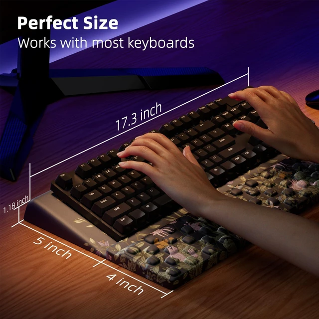 Alt view image 12 of 12 - Keyboard Stand Pad with Wrist Rest, Comfy Ergonomic Keyboard Riser Holder for Office Home