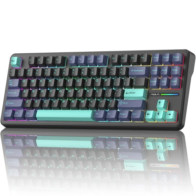 Alt view image 8 of 14 - Wireless Mechanical Keyboard, Tri-Mode Bluetooth/2.4GHz/USB-C