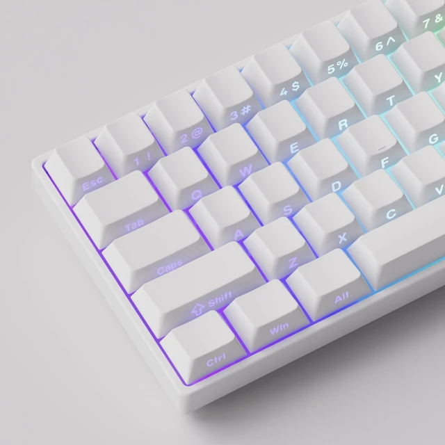 Alt view image 10 of 14 - Rapid Trigger Gaming Keyboard 16k Scan Rate SP Magnetic Switch HE Keyboard Wired 60% White Shine-Through (Glare Magnetic Switch)