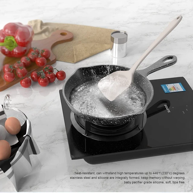 Alt view image 13 of 14 - Silicone Cooking Utensils Set - 446°F Heat Resistant Kitchen Utensils,Turner Tongs,Spatula,Spoon,Brush,Whisk,Kitchen Utensil Gadgets Tools Set for Nonstick Cookware,Dishwasher Safe