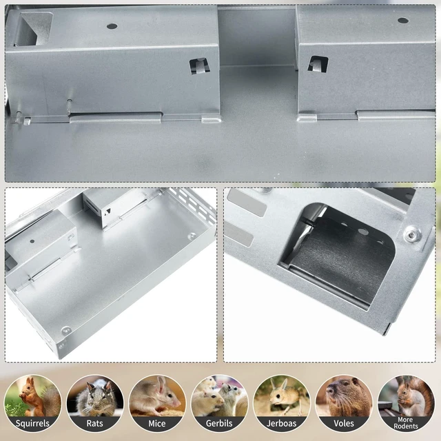 Alt view image 11 of 14 - Multi Catch Mice Trap Clear Top Humanized Mouse Trap Rodent for Indoor Outdoor Rat Control Pet and Security (6.3 Inch,Silver)