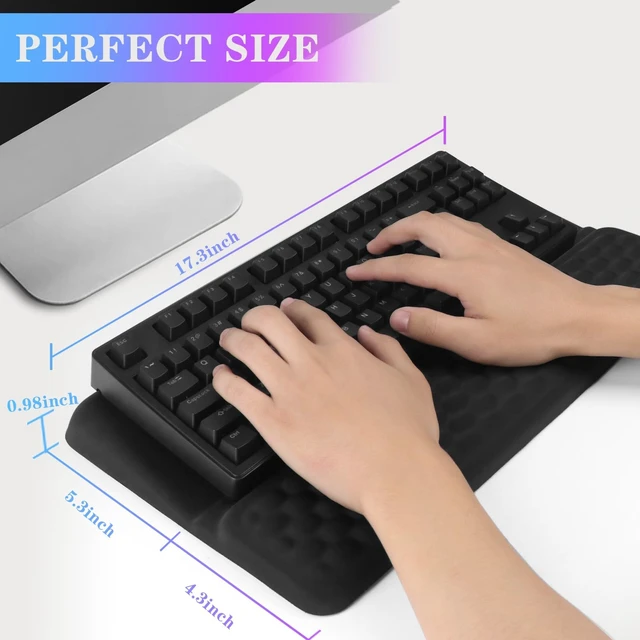 Alt view image 13 of 14 - Computer Keyboard Stand with Wrist Rest, Ergonomic Tilted Keyboard Holder - Keyboard Riser with Wrist Pad - Keyboard Tray Support for Office Home - Black